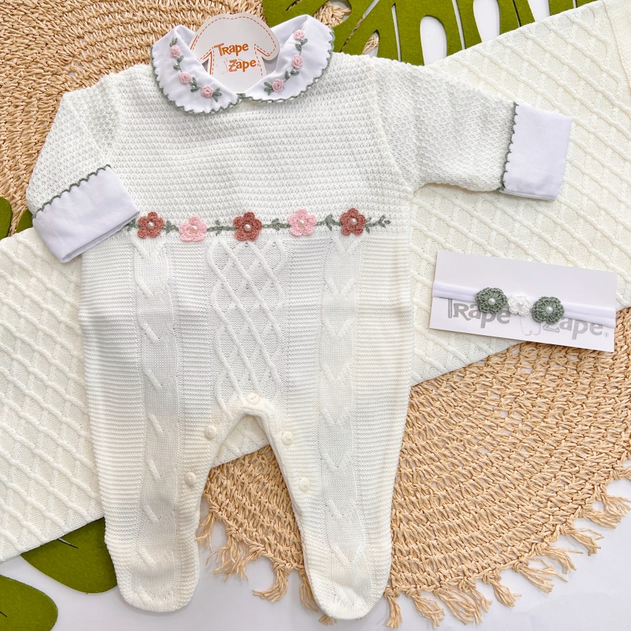   Saída de Maternidade Flora - Branco